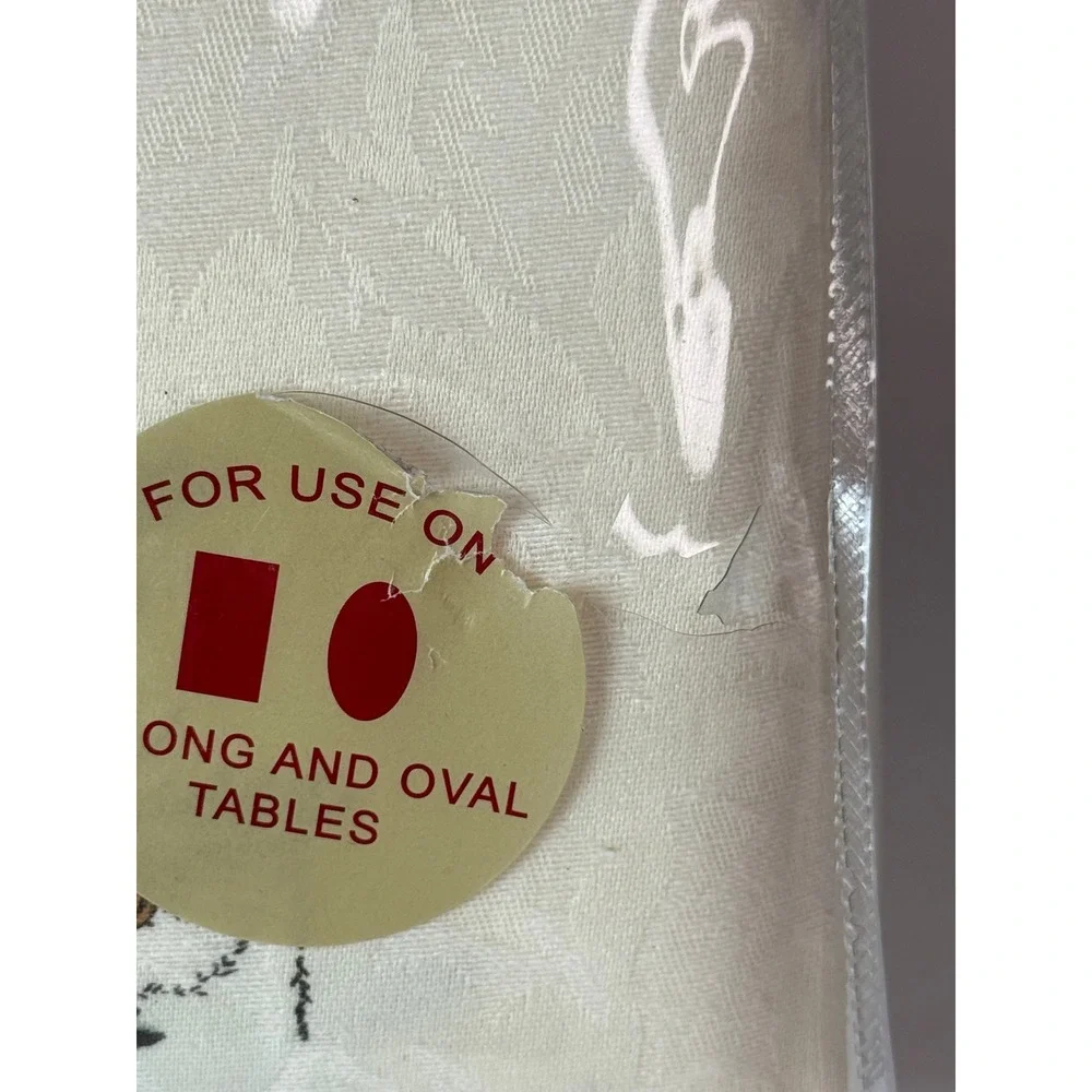 Spode Christmas Tree Fabric Tablecloth Oblong Rectangle 60 x 144 Seats 12-14 NEW